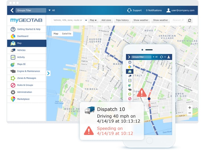 mygeotab-driver-tracking-software